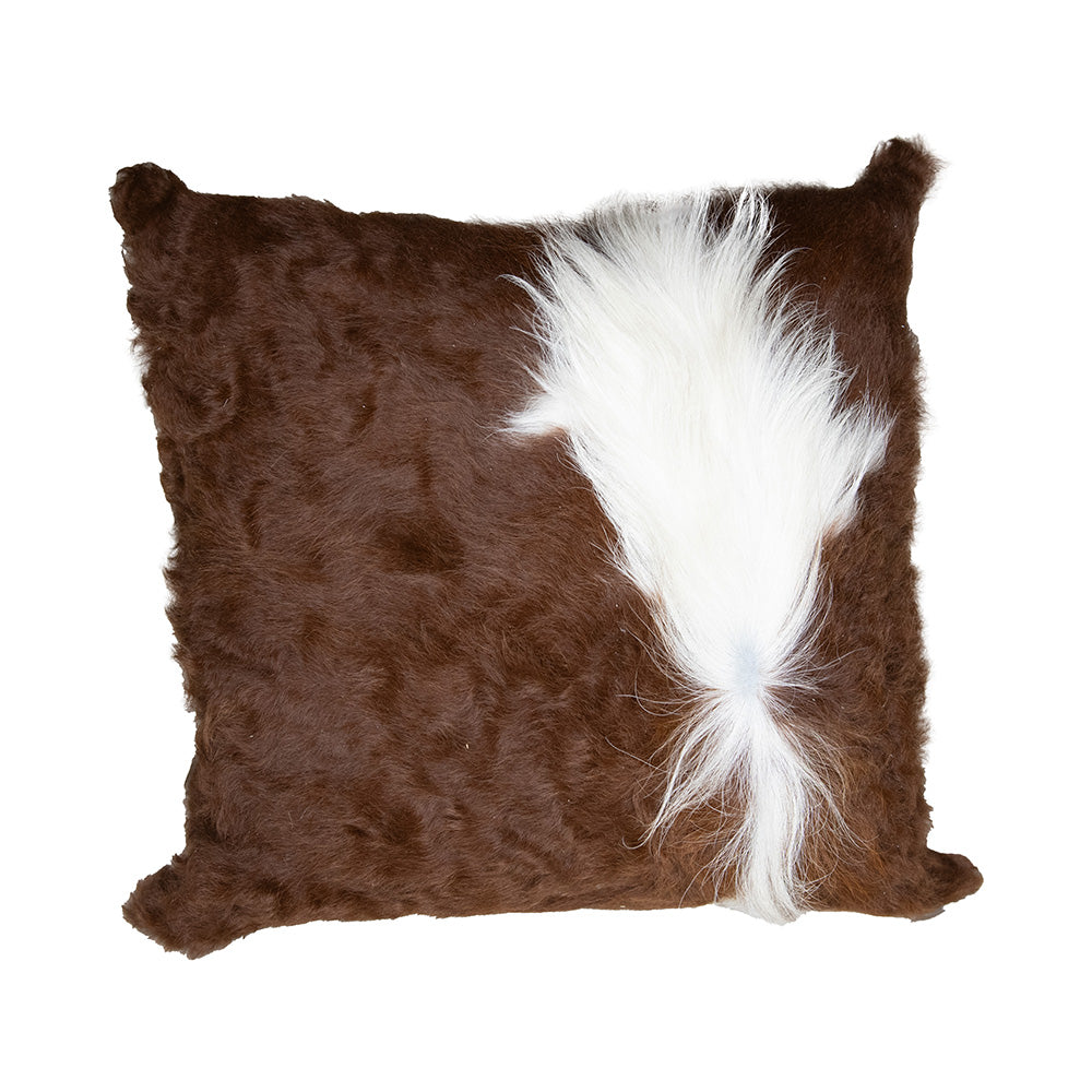 Nguni Plain Soft Skin Cushion Brown