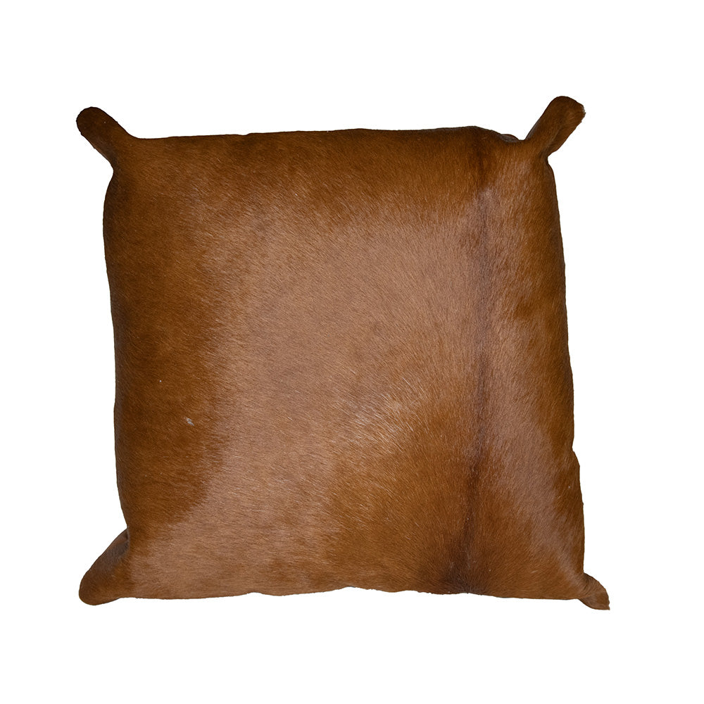 Nguni Plain Smooth Skin Cushion Brown