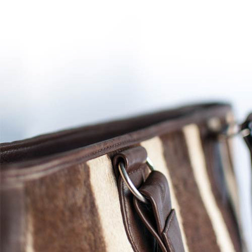Zebra Leather Handbag