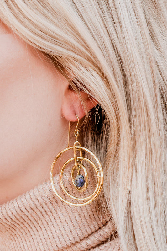 Che Shale Hoops - Lapis