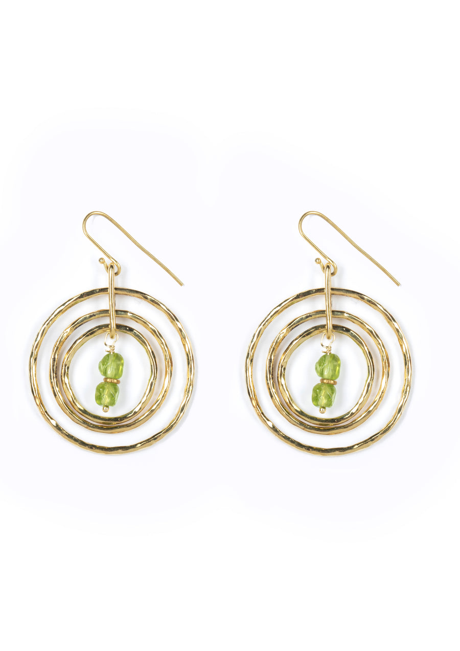 Che Shale Hoops - Peridot