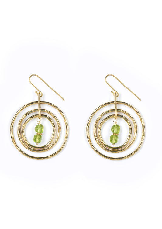 Che Shale Hoops - Peridot