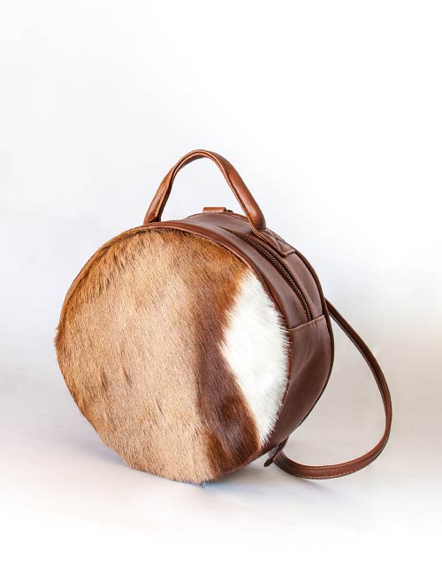 Round Backpack Springbok Leather