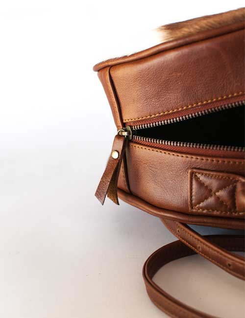 Round Backpack Springbok Leather