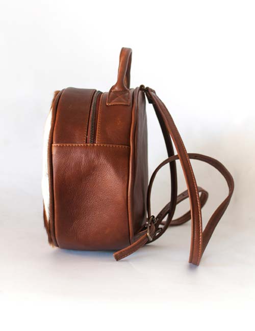 Round Backpack Springbok Leather