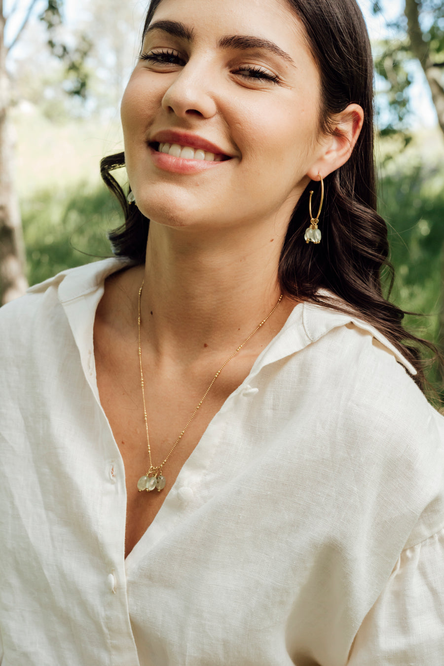 Island Hoops - Prehnite