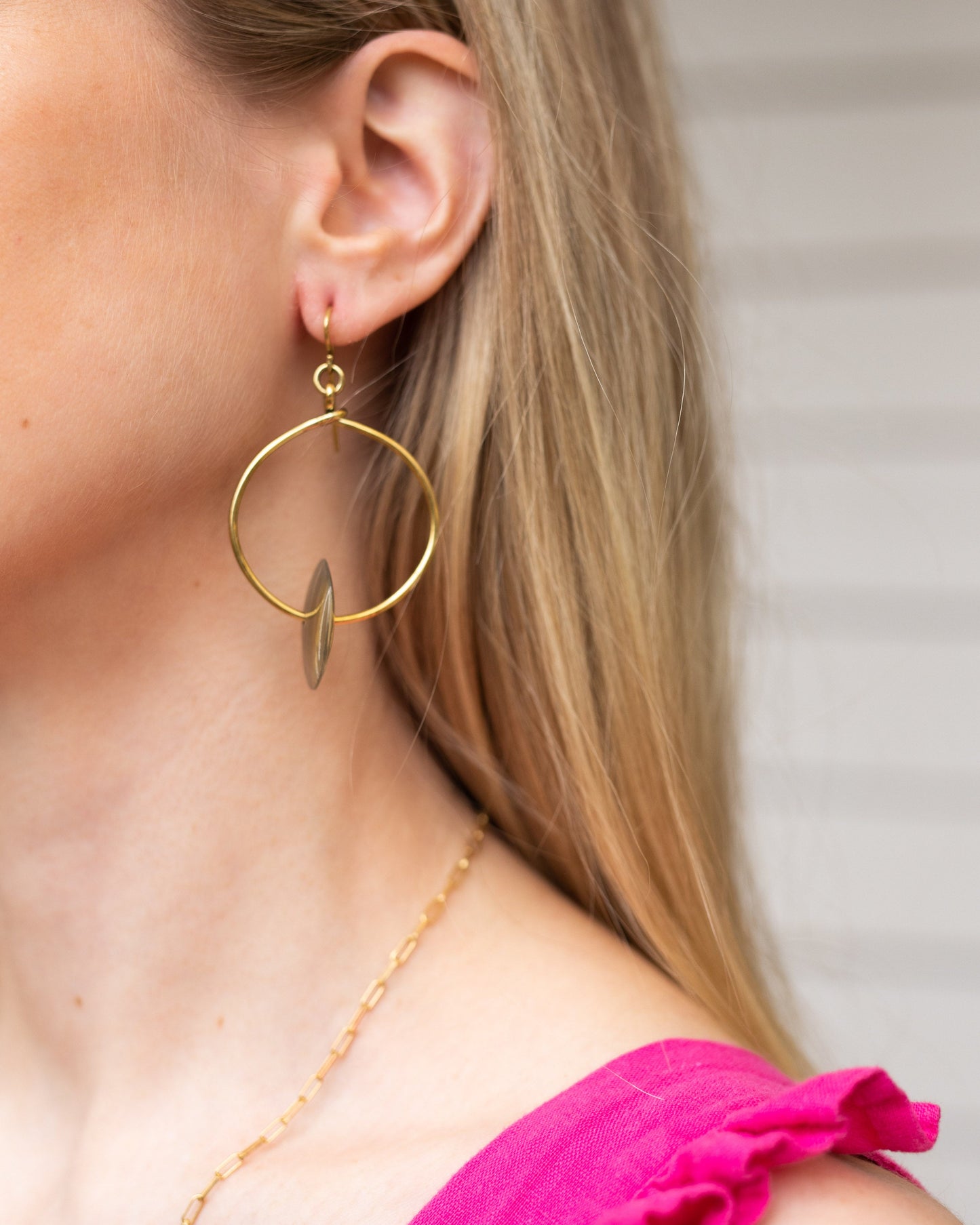 Jatanga Hoop Earrings with Horn