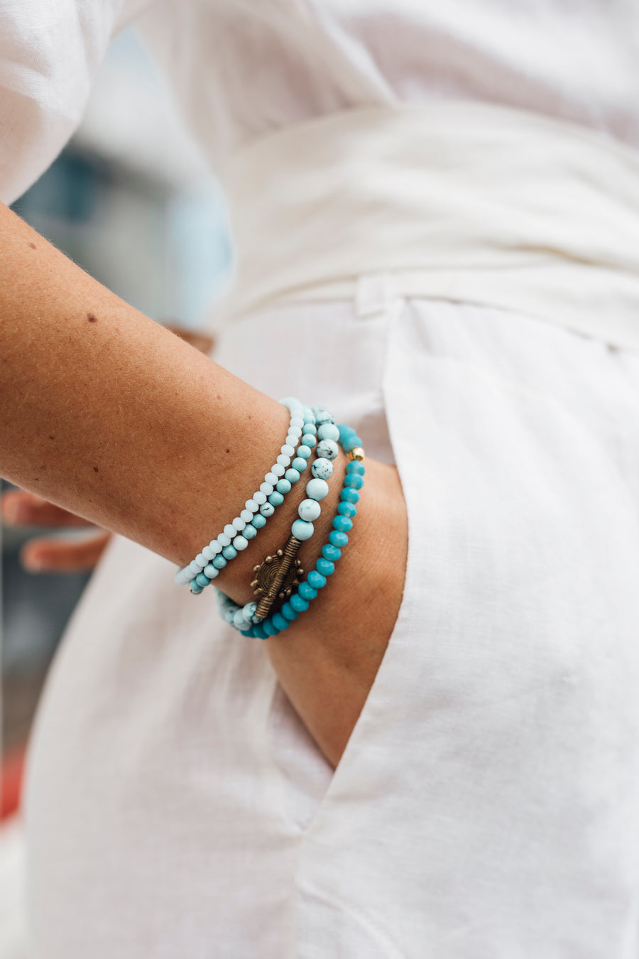 Juju Bracelets Aqua - Set of Four