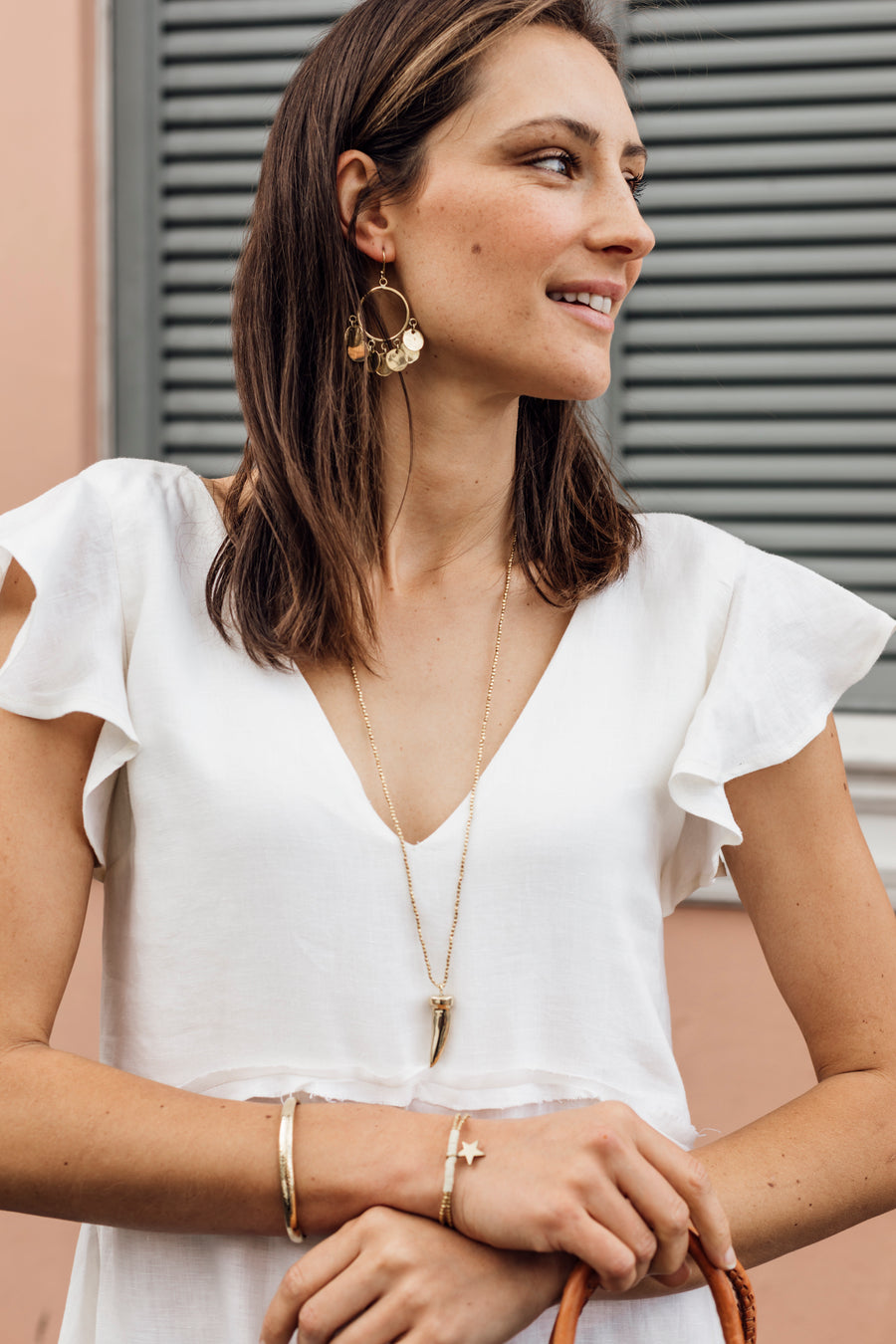 Lalibela Brass Tooth Necklace