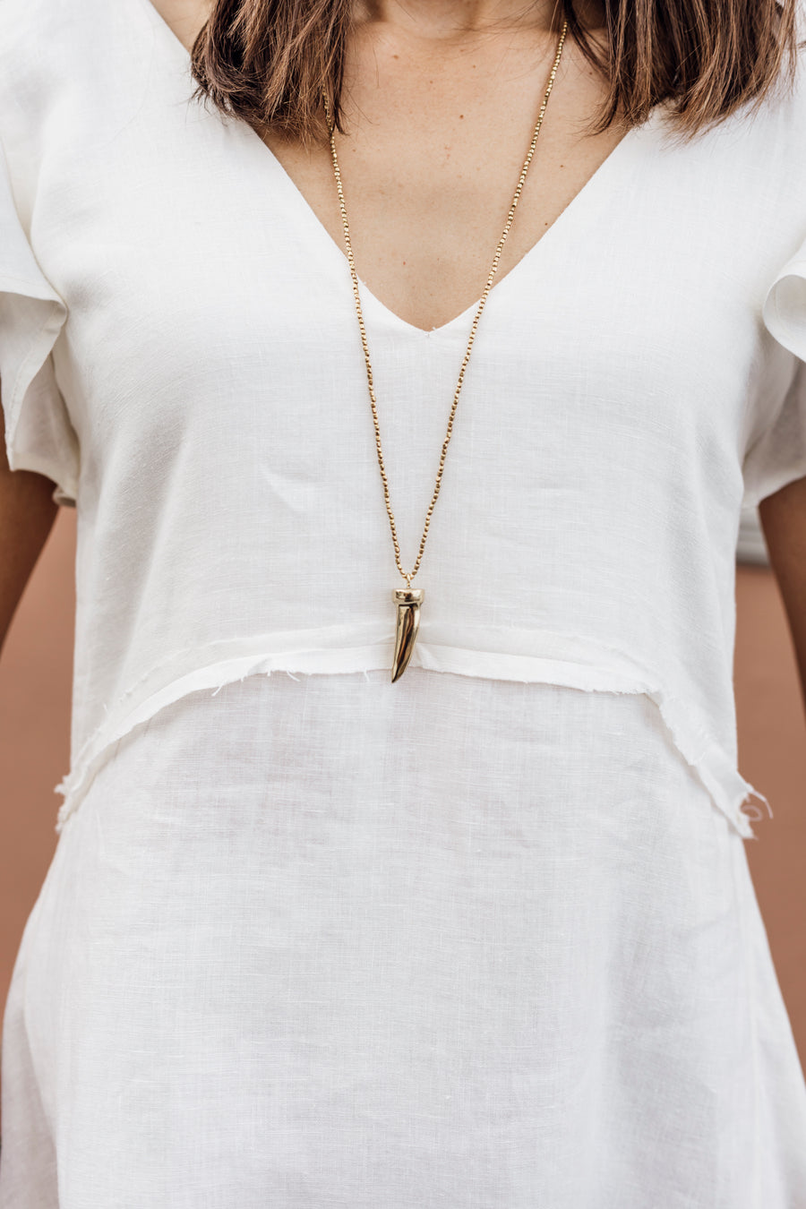 Lalibela Brass Tooth Necklace