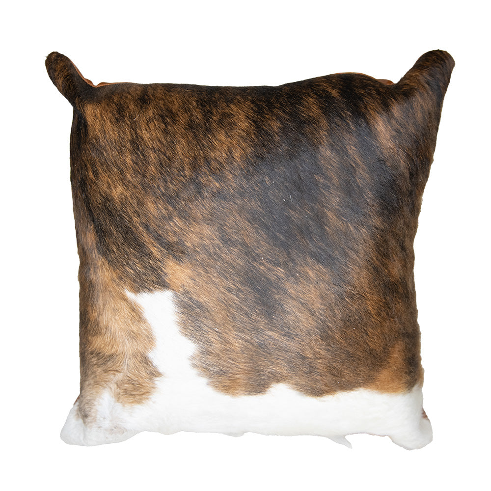 Nguni Plain Smooth Skin Cushion Dark Brown