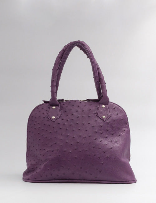Ostrich Leather Handbag – Purple
