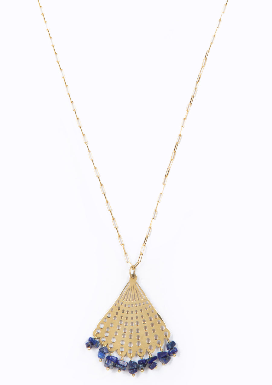 Shell Necklace Lapis