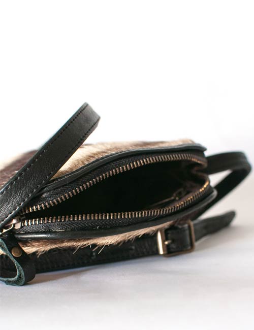 Small Zebra Leather Handbag