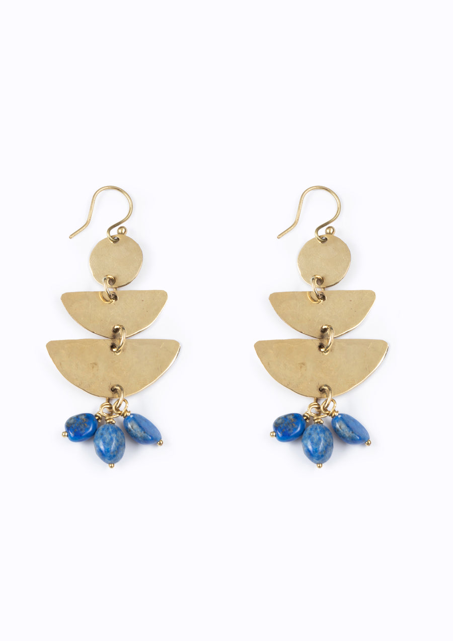 Waka Waka Earrings - Lapis