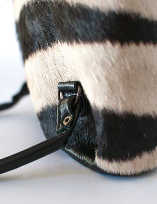Zebra Leather Handbag & Backpack