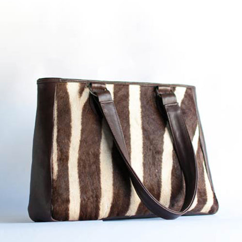 Zebra Leather Handbag