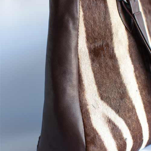Zebra Leather Handbag