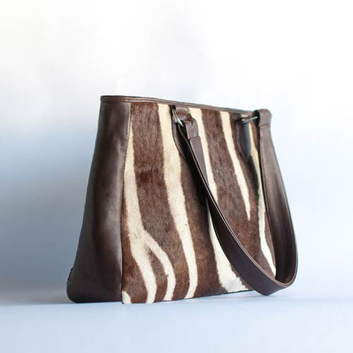 Zebra Leather Handbag