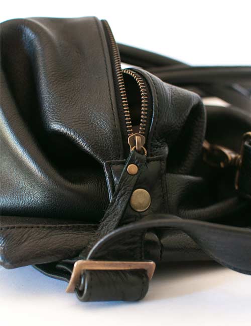 Zebra Leather Overnight Bag